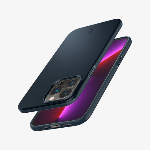 ACS03674 - iPhone 13 Pro Max Case Thin Fit in black showing the back